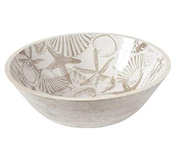 Shell Enamel Wood Bowl